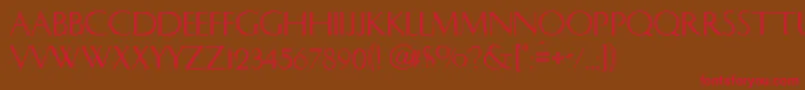 CaesarRegular Font – Red Fonts on Brown Background