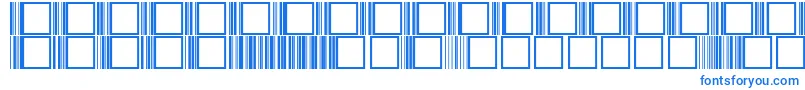フォントCode39Regular – 白い背景に青い文字
