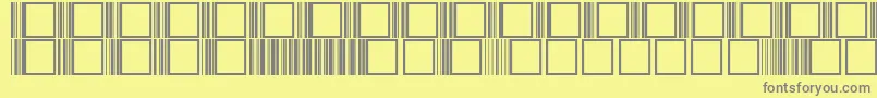 Code39Regular-Schriftart – Graue Schriften auf gelbem Hintergrund