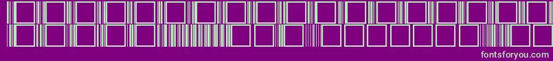 フォントCode39Regular – 紫の背景に緑のフォント