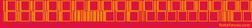 フォントCode39Regular – 赤い背景にオレンジの文字