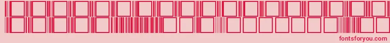 Code39Regular Font – Red Fonts on Pink Background