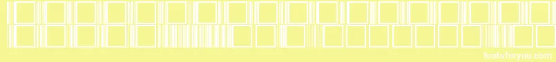 Czcionka Code39Regular – białe czcionki na żółtym tle