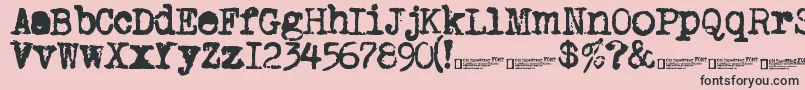 OldTypewriter2.0 Font – Black Fonts on Pink Background