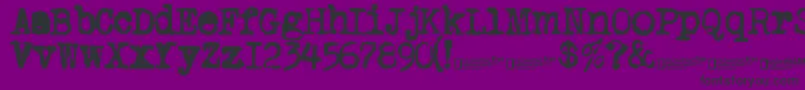 OldTypewriter2.0 Font – Black Fonts on Purple Background