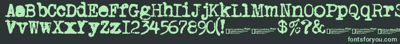 OldTypewriter2.0 Font – Green Fonts on Black Background