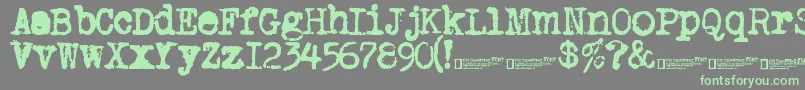 OldTypewriter2.0 Font – Green Fonts on Gray Background