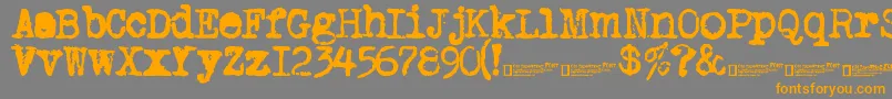 OldTypewriter2.0 Font – Orange Fonts on Gray Background