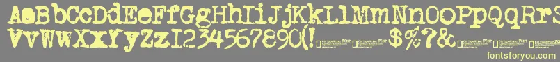 OldTypewriter2.0 Font – Yellow Fonts on Gray Background