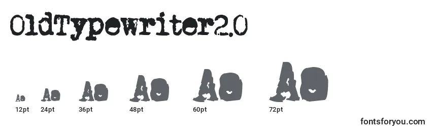 Размеры шрифта OldTypewriter2.0