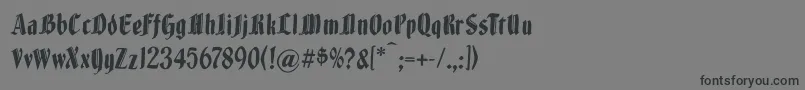 フォントBrokenwoodtypes – 黒い文字の灰色の背景