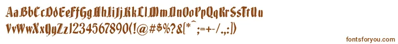 フォントBrokenwoodtypes – 白い背景に茶色のフォント