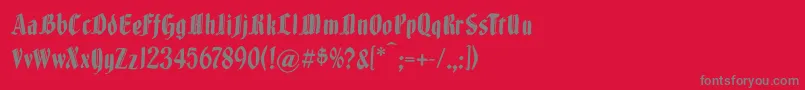 Brokenwoodtypes Font – Gray Fonts on Red Background