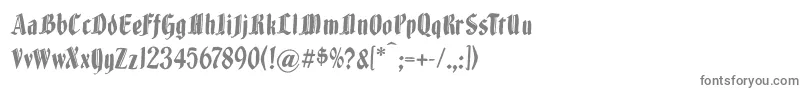 Brokenwoodtypes-fontti – harmaat kirjasimet valkoisella taustalla