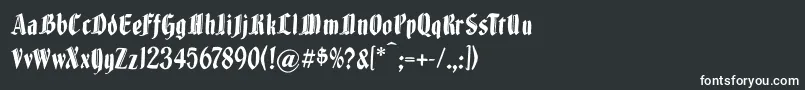 Brokenwoodtypes-fontti – valkoiset fontit