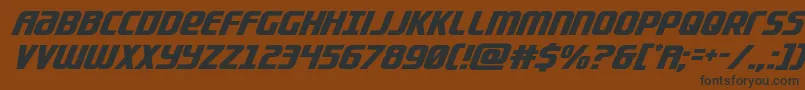 Шрифт Lightsidercompactital – чёрные шрифты на коричневом фоне