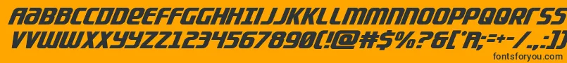 Lightsidercompactital Font – Black Fonts on Orange Background