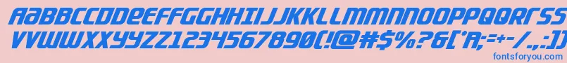 Lightsidercompactital Font – Blue Fonts on Pink Background