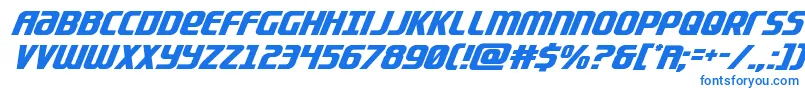 Шрифт Lightsidercompactital – синие шрифты на белом фоне