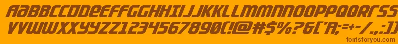 Lightsidercompactital Font – Brown Fonts on Orange Background