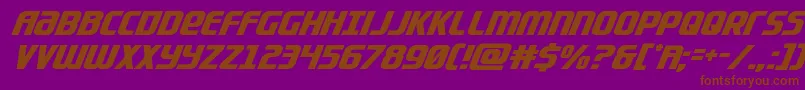 Lightsidercompactital Font – Brown Fonts on Purple Background