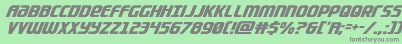 Lightsidercompactital Font – Gray Fonts on Green Background