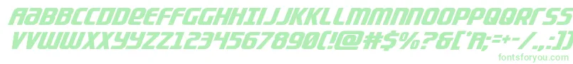 Lightsidercompactital Font – Green Fonts on White Background
