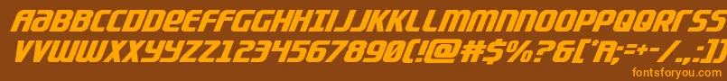 Lightsidercompactital Font – Orange Fonts on Brown Background