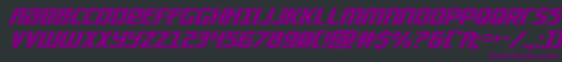 Lightsidercompactital Font – Purple Fonts on Black Background