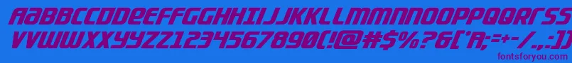 Шрифт Lightsidercompactital – фиолетовые шрифты на синем фоне