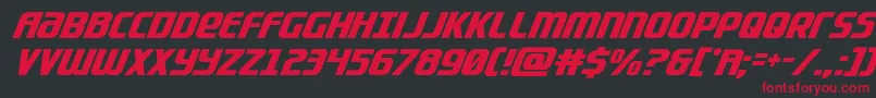 Lightsidercompactital Font – Red Fonts on Black Background