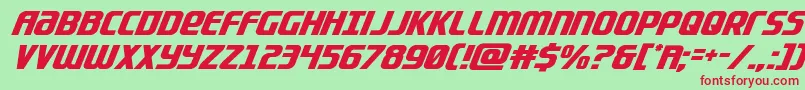 Lightsidercompactital Font – Red Fonts on Green Background
