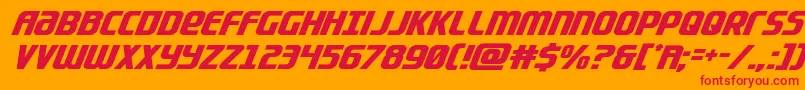 Lightsidercompactital Font – Red Fonts on Orange Background