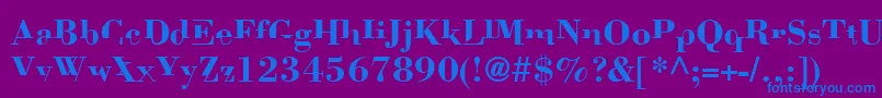 Bodom Font – Blue Fonts on Purple Background