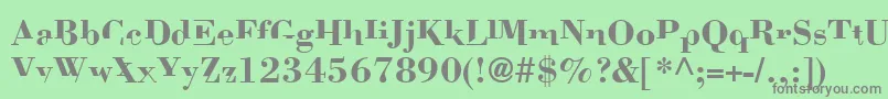 Bodom Font – Gray Fonts on Green Background