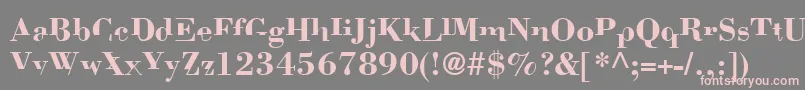 Bodom Font – Pink Fonts on Gray Background