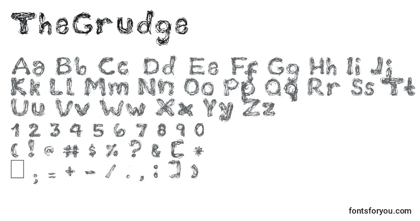 TheGrudgeフォント–アルファベット、数字、特殊文字