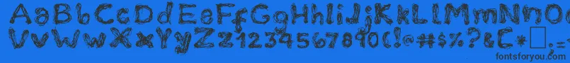 TheGrudge Font – Black Fonts on Blue Background