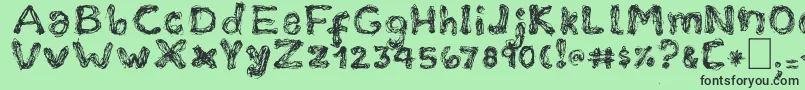 TheGrudge Font – Black Fonts on Green Background