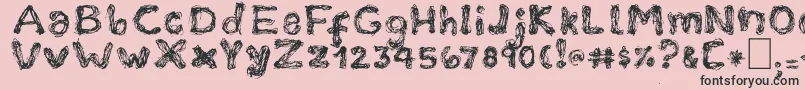 TheGrudge Font – Black Fonts on Pink Background