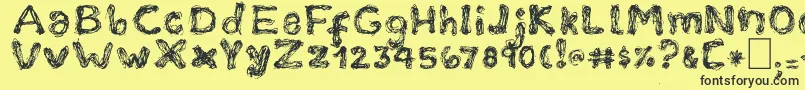 TheGrudge Font – Black Fonts on Yellow Background