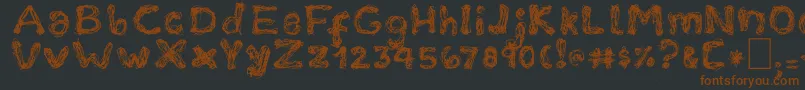 TheGrudge Font – Brown Fonts on Black Background