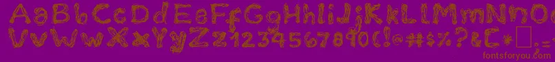 TheGrudge Font – Brown Fonts on Purple Background