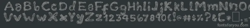 TheGrudge Font – Gray Fonts on Black Background