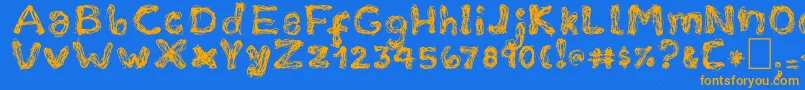 TheGrudge Font – Orange Fonts on Blue Background