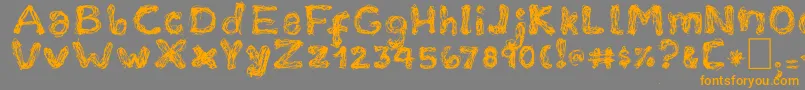 TheGrudge Font – Orange Fonts on Gray Background