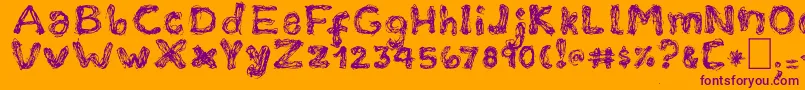 TheGrudge Font – Purple Fonts on Orange Background