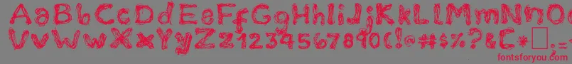 TheGrudge Font – Red Fonts on Gray Background