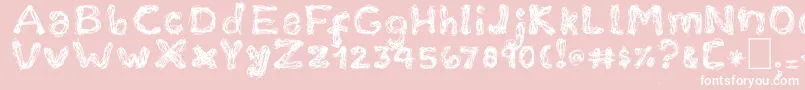 TheGrudge Font – White Fonts on Pink Background