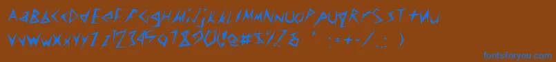 CuneifontRegular Font – Blue Fonts on Brown Background